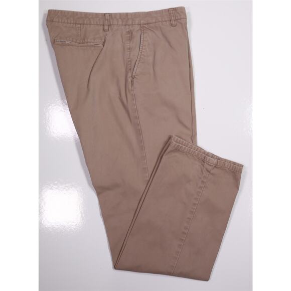 Bonobos Straight Fit Khaki Tan Cotton Flat Front Chino Pants 35x30 - Picture 1 of 6